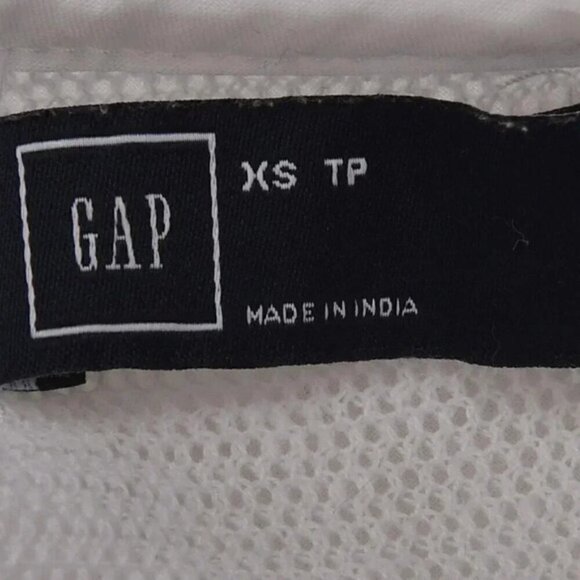 Gap Mini Dress Eyelet Scallop Lace Trip Short Sleeve White Cotton Size XS - Picture 9 of 12